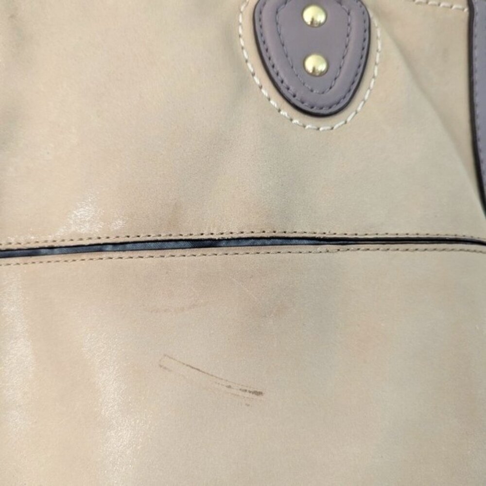 Coach Poppy Halie Cappuccino/Oyster Glam Shoulder Tote Bag - Picture 15 of 16